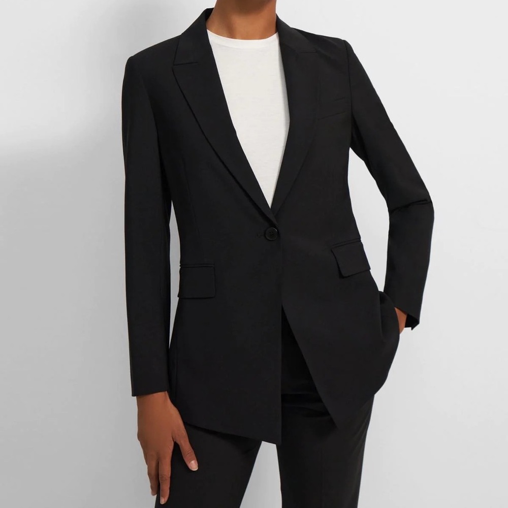 Theory Stunning Wool 2 Piece Suit, Etiennette Blazer & Treeca pant